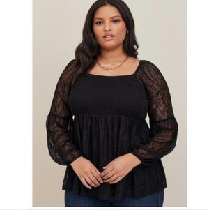 Torrid Black Lace Babydoll